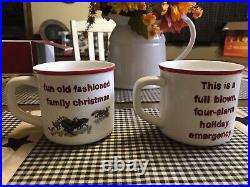 NIB-Pottery Barn National Lampoon's Christmas Vacation Set/2 mugs