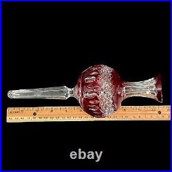 NIB Waterford Crystal Tree Top Ornament Clarendon Cased Ruby Tree Topper Boxed