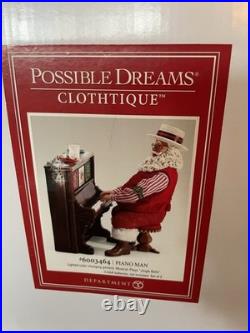 NOS Dept. 56 Possible Dreams Clothtique Piano Man Retired Lighted Garland Enesco