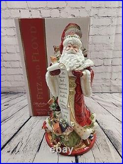NRFB RARE Fabulous Fitz & Floyd Holiday Home Red Large Santa Figure 18 1/2 Tall