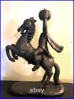 NWT-19 Headless Horseman Ichabod Crane Sleepy Hollow Statue Black Halloween