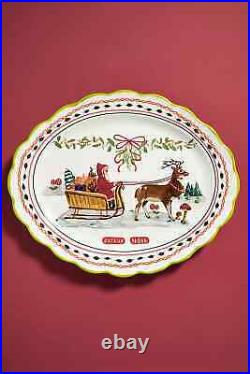 NWT ANTHROPOLOGIE Exclusive Nathalie Lete Santa Sleigh Platter Holiday Christmas