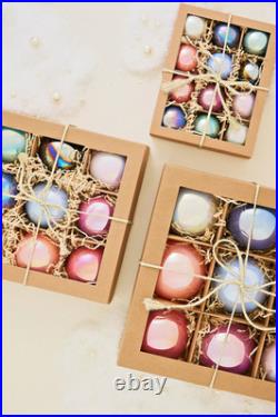 NWT Anthropologie set of 9 glass pearlized 4 Shining Ball Ornaments Christmas NWT Anthropologie set of 9 glass pearlized 4 Shining Ball Ornaments Christmas