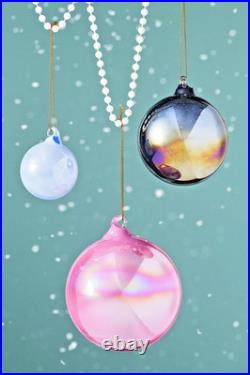NWT Anthropologie set of 9 glass pearlized 4 Shining Ball Ornaments Christmas NWT Anthropologie set of 9 glass pearlized 4 Shining Ball Ornaments Christmas