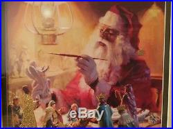 NWT Christmas Santa Angels Saints Art Gallery Painting Wall Frame Rare Holiday