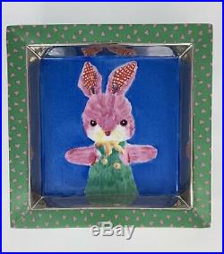 NWT Nathalie Lete x Tozai Square Decorative Dish/Tray and Matching Box, Bunny