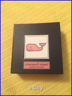 NWT New Vineyard Vines Woody and Christmas Tree Metal Ornament WithWhale Box