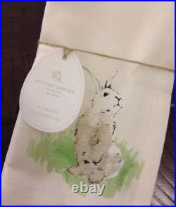 NWT Pottery Barn S/12 HILLTOP GARDEN BUNNY Napkins EASTER RABBIT SOLD OUT