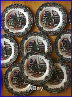 NWT Set of 12 Royal Stafford Christmas Tree Dinner Plates