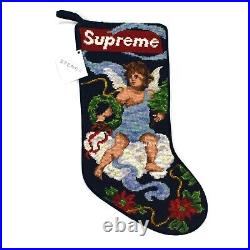 NWT Supreme NY x SFERRA Hand Knit Box Logo Christmas Stocking FW20 DS AUTHENTIC
