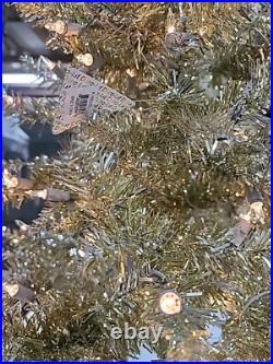 NWT Vickerman Christmas Tree Gold Dura-lit Tinsel Artificial Rare Metal 5yr Lite