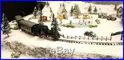 N Gauge Christmas Briefcase Layout With Train By Mountain Lake Model Railways