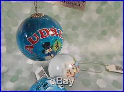 Name People Ball Ornaments Audrey 1.75 Christmas Tree Decor Set of 3 New