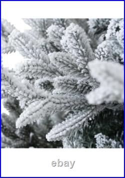 Naomi Home 6 5ft Frosted Christmas Tree with Lights Realistic Snow Flocked