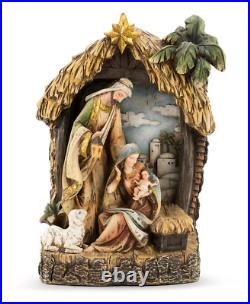 Napco Holy Family in Creche Holiday / Christmas Decoration Figurine