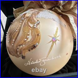 Natalie Sarabella Hand Painted Glass Angel Round Christmas Bauble Ornament Natalie Sarabella Hand Painted Glass Angel Round Christmas Bauble Ornament
