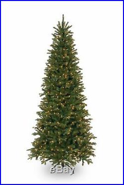 National Tree 7.5 Ft Tiffany Fir Slim Artificial Christmas Tree 600 Clear Lights