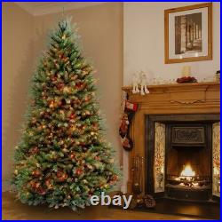 National Tree 7 Feet Pre-Lit Artificial Full Christmas Tree Multicolor Lights