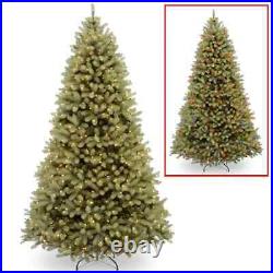 National Tree 9' Dunhill Fir Hinged Tree with 900 Low Voltage Dual LED Light NIB