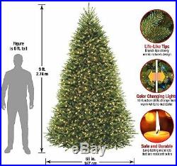 National Tree 9 Feet Pre-lit Artificial Christmas Tree Multi-Color LED Lights