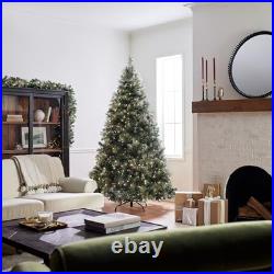 National Tree Carolina Pine 7.5 Foot Holiday Prelit Christmas Tree Metal Stand
