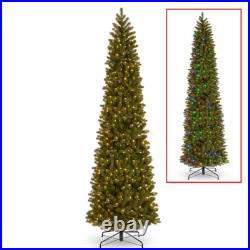 National Tree Company 12-ft Douglas Fir Pre-lit Slim Artificial Christmas Tree