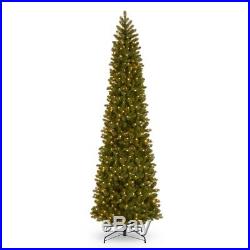 National Tree Company 12-ft Pre-lit Douglas Fir Slim Artificial Christmas Tree