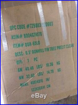National Tree Company 6.5' Dunhill Fir Artificial Christmas Tree pre lit clear