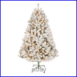 National Tree Company 6 Ft Pre-lit Flocked Acacia Artificial Christmas Green National Tree Company 6 Ft Pre-lit Flocked Acacia Artificial Christmas Green