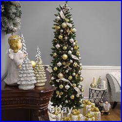 National Tree Company Artificial Slim Christmas Tree, Green, Kingswood Fir, Incl