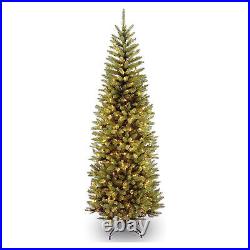 National Tree Company Kingswood Fir 6′ Prelit Pencil Artificial Christmas Tree