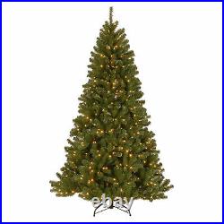 National Tree Company Pre-Lit 7.5 Ft Artificial Spruce Tree with Stand (Used)