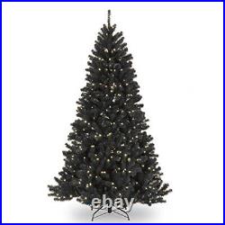 National Tree Company Pre-Lit Artificial Full Christmas Tree Black North Vall