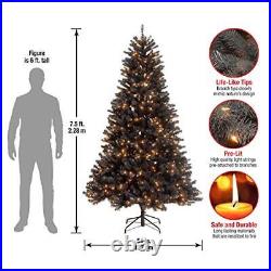 National Tree Company Pre-Lit Artificial Full Christmas Tree Black North Vall