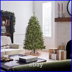 National Tree Company Pre-Lit Artificial Full Christmas Tree, Green, Dunhill