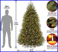 National Tree Company Pre-Lit Artificial Full Christmas Tree, Green, White Light