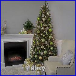 National Tree Company Tiffany Fir 9′ Large Slim Prelit Artificial Christmas Tree