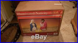 Nativity 3 Piece Lighted Outdoor Christmas Scene Holy Family Free Gift Brand New