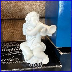 Nativity Collectibles White Bisque Porcelain Figurine Set Christmas Holiday