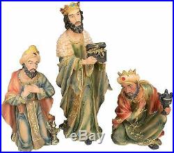 Nativity Set 21 Jesus, Mary, Joseph, Shepherd, Guardian Angel, Three Kings & Anima