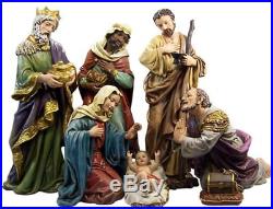 Nativity Set Manger Scene Christmas Indoor Outdoor Holy Family Extra Large 6 PC