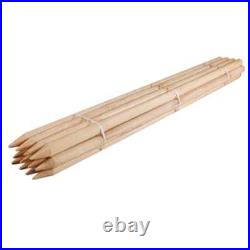 Natural Wood Tree Stake Lodge-Pole Support Garden Yard 6 Ft. Round (12-Pack)