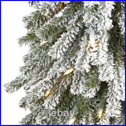 Nearly Natural 5Ft. Flocked Grand Alpine Artificial Christmas Tree 200 Clear