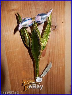 Neiman Marcus MORAWSKI Poland Glass FLOWER Ornament Clip-On Christina's World