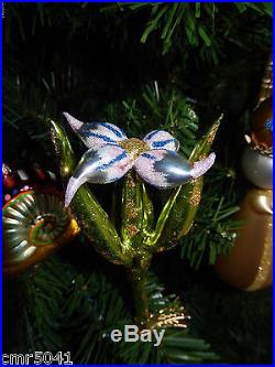 Neiman Marcus MORAWSKI Poland Glass FLOWER Ornament Clip-On Christina's World