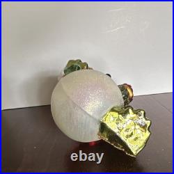 Neiman Marcus Set of 3 Glass Snowman Hanging Ornaments, Christmas, Multicolor