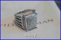 NewDavld/YurmanSterlingSilver925/Wheaton Pave Diamonds Ring 16x12mm Size 7 NewDavld/YurmanSterlingSilver925/Wheaton Pave Diamonds Ring 16x12mm Size 7