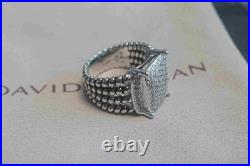 NewDavld/YurmanSterlingSilver925/Wheaton Pave Diamonds Ring 16x12mm Size 7 NewDavld/YurmanSterlingSilver925/Wheaton Pave Diamonds Ring 16x12mm Size 7