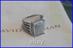 NewDavld/YurmanSterlingSilver925/Wheaton Pave Diamonds Ring 16x12mm Size 7 NewDavld/YurmanSterlingSilver925/Wheaton Pave Diamonds Ring 16x12mm Size 7