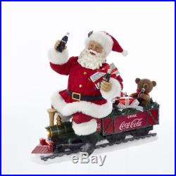 New 13 Battery Operated Coke Santa Train With Led Garland